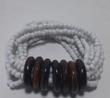 Elastic Beads Bracelet Wooden Mixture