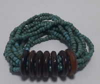 Elastic Beads Bracelet Wooden Mixture