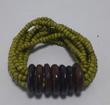 Elastic Beads Bracelet Wooden Mixture