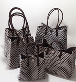 Bags from Recycled Plastic (White-Brown / Brown)