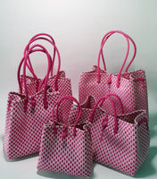 Bags from Recycled Plastic (White-Pink / Pink)