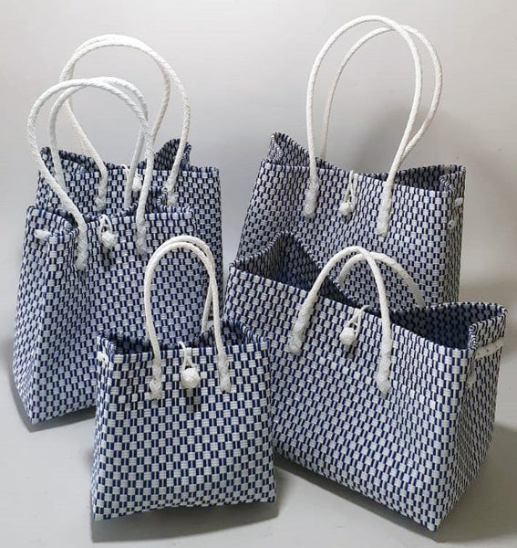 Bags from Recycled Plastic (Blue-White / White)