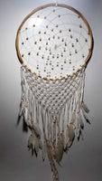 Dream Catcher with Net on Rattan Ring (Beige)