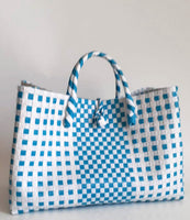 Bags from Recycled Plastic (White / Turquoise)