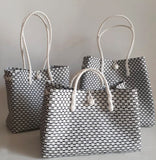 Bags from Recycled Plastic (White-Black / Black)