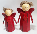 Wooden Angel in Red