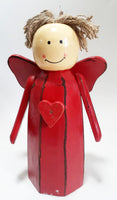 Wooden Angel in Red