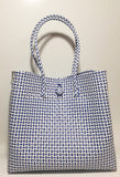 Bags from Recycled Plastic (White-Blue)