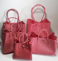 Bags from Recycled Plastic (Red / White)