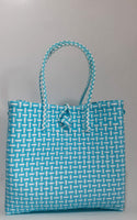 Bags from Recycled Plastic (Turquoise-White)