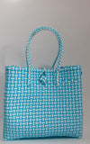 Bags from Recycled Plastic (Turquoise-White)