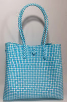 Bags from Recycled Plastic (Turquoise-White)