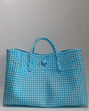 Bags from Recycled Plastic (Turquoise-White)