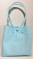 Bags from Recycled Plastic (White-Turquoise)