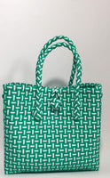 Bags from Recycled Plastic (PastelGreen-White)