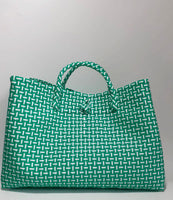 Bags from Recycled Plastic (PastelGreen-White)