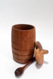 Slim Teak Honey Pot with spoon