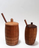 Slim Teak Honey Pot with spoon