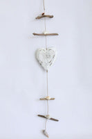 Hanging decoration Heart White