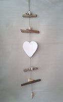 Hanging decoration Heart White