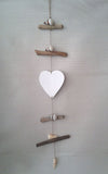 Hanging decoration Heart White