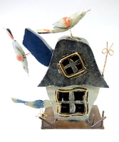 Birdhouse candle holder