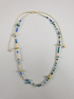 Choker Necklace from Yarn and Artificial Stone