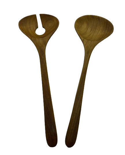 Salad Set with Oval Grab (Teak)