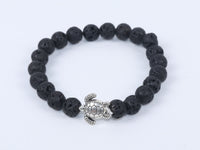 Lava stone Bracelet with Turtle