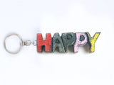 Wooden Key Ring (Happy / Beach / Dream)