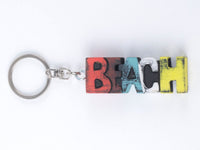 Wooden Key Ring (Happy / Beach / Dream)