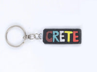 Square Wooden Key Ring (Greece / Crete)