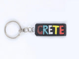 Square Wooden Key Ring (Greece / Crete)