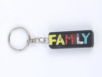 Square Wooden Key Ring (Friends / Family / Kiss / Beach)