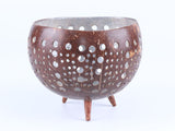 Coco T-Light Round Carved with leg