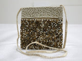 Bead hand bag L (20 x 19 cm)