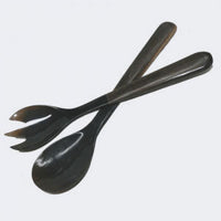 Salad Utensils With Wood Handle (Horn)