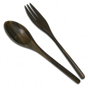 Salad set with long shaft (Rosewood)