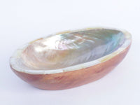 Mother of pearl/teak dip plate