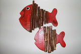 Wood Fish (Open mouth, Round Tale)