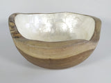 Wooden Bowl laminated with shell