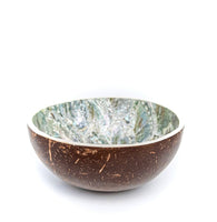 Coconut bowl laminated with abalone