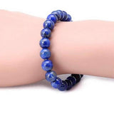 Bracelet from Blue Sea Lapis Stone, Elastic