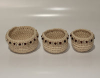 Knitting Cotton Basket (set of 3)