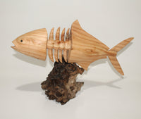 Skeleton Fish on driftwood