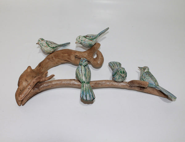 5 Birds on Driftwood