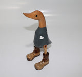 Duck in gray with natural boots