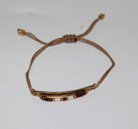 Bracelet with Gold or Silver look plate
