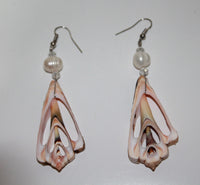 Earrings Of Shell with Pearl
