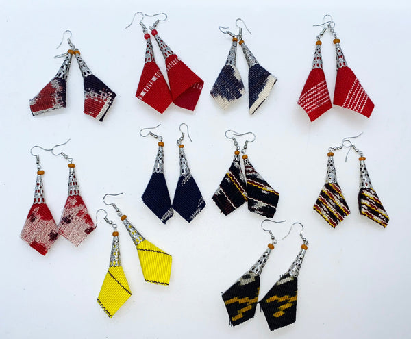Earring form Sumba Fabric with Long Collar